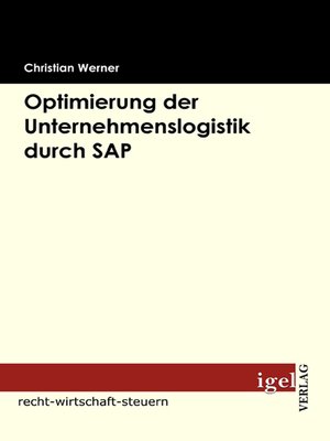 cover image of Optimierung der Unternehmenslogistik durch SAP